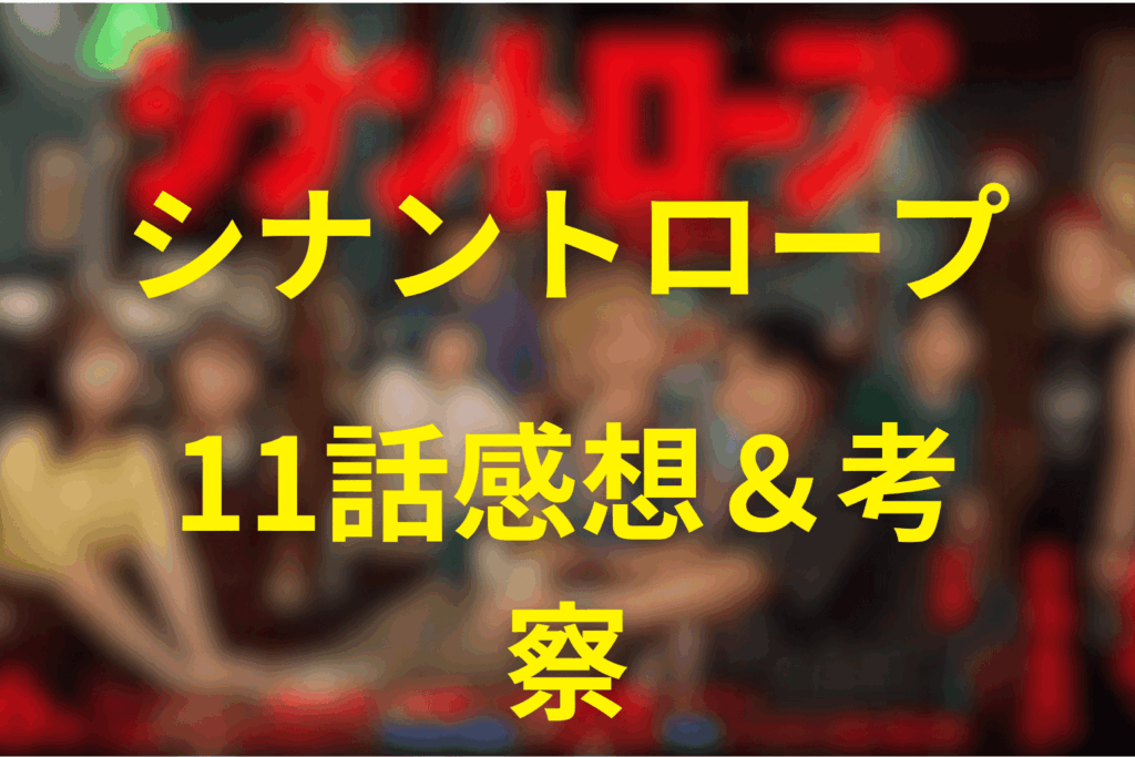 シナントロープ11話の感想&考察
