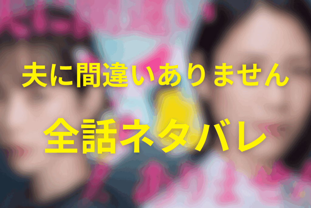 【全話ネタバレ】夫に間違いありませんのあらすじ&ネタバレ