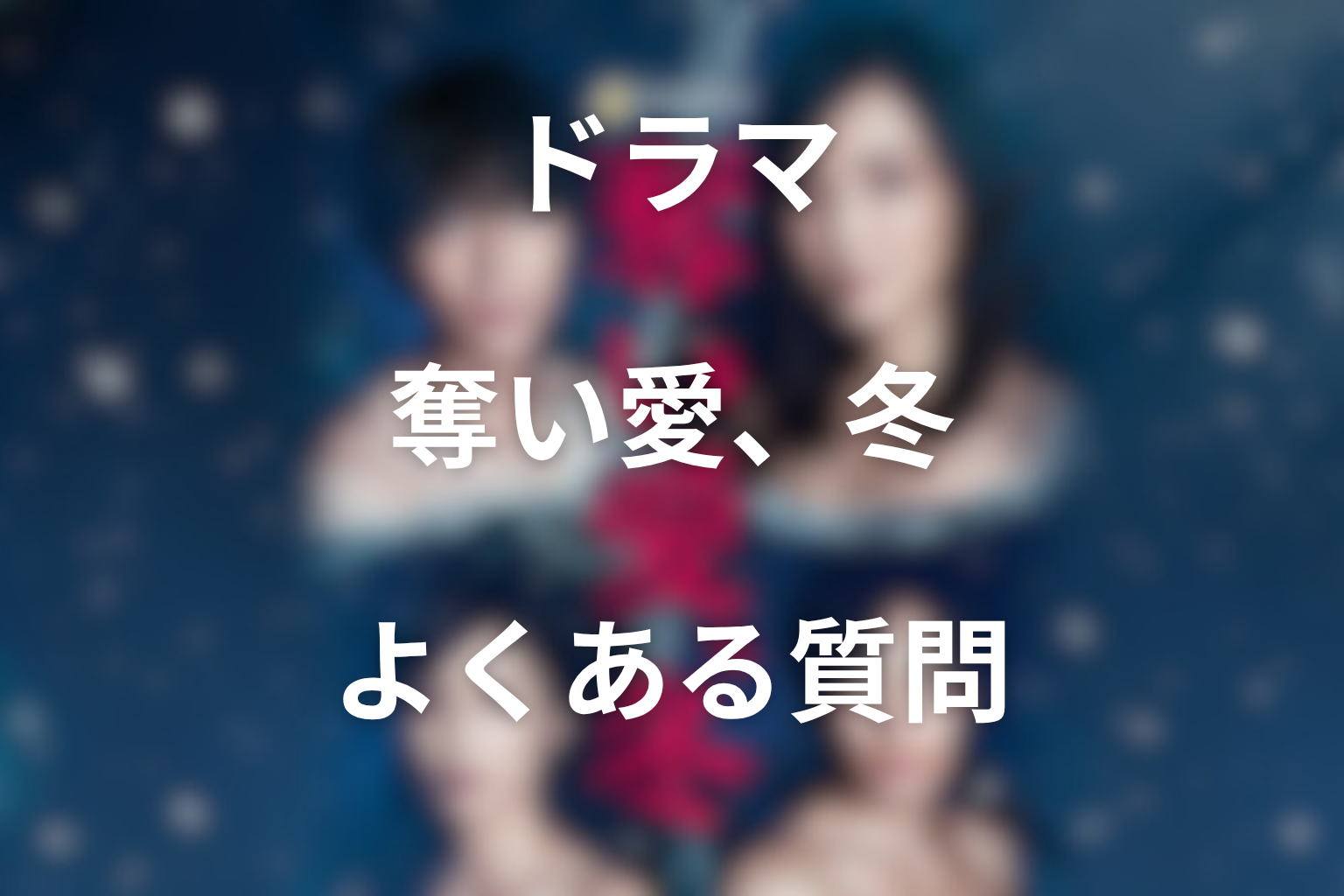 『奪い愛、冬』FAQ