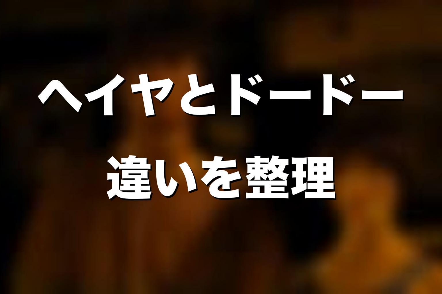 アグニとヘイヤ・ドードーの違いを整理