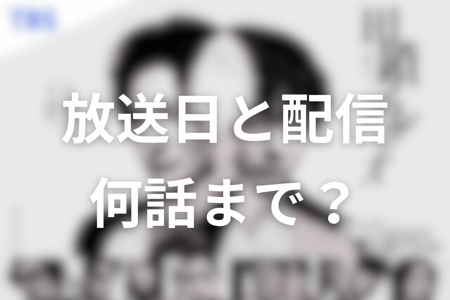 ドラマ「田鎖ブラザーズ」は何話まで？放送日と配信情報