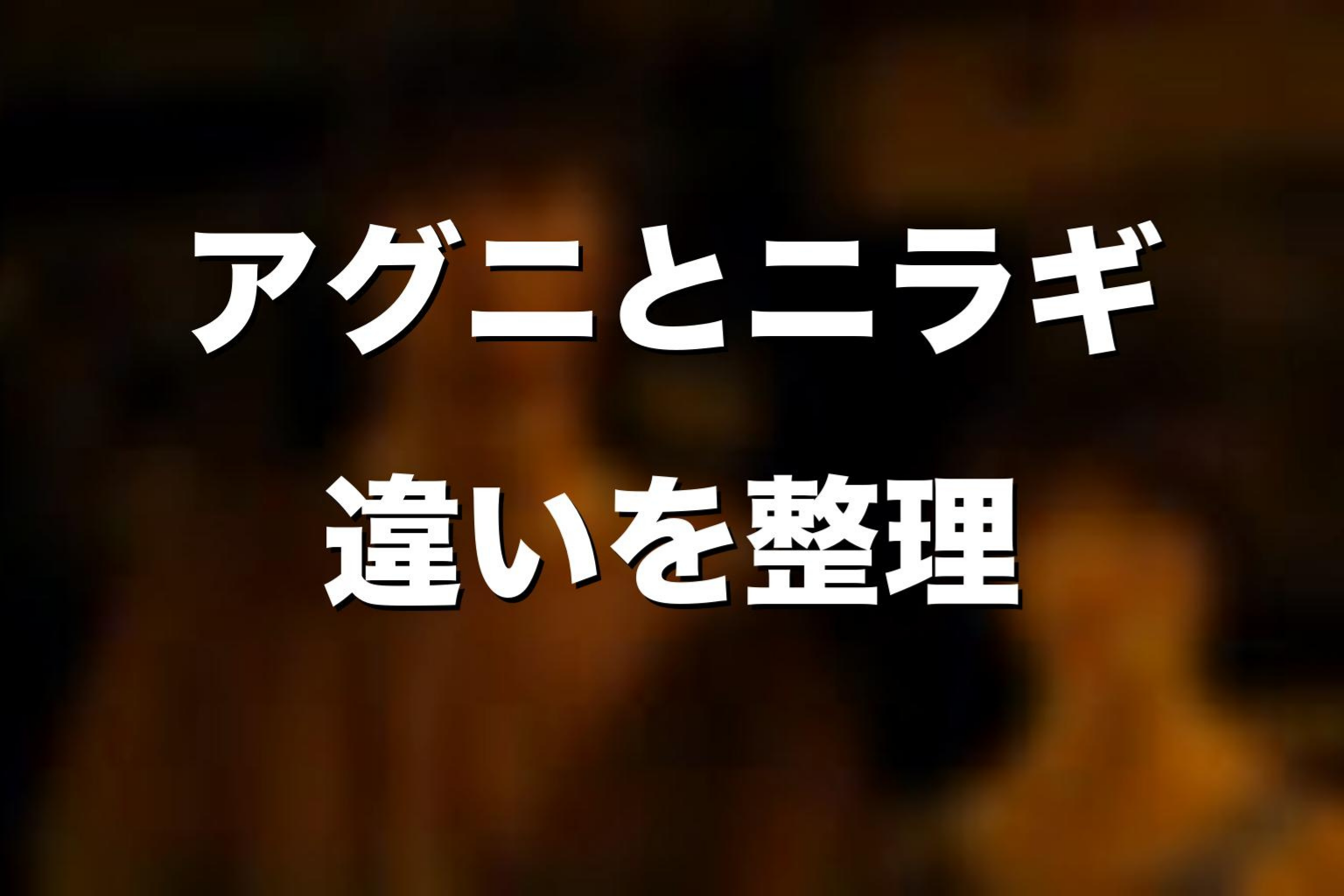 アグニとニラギの違いを考察