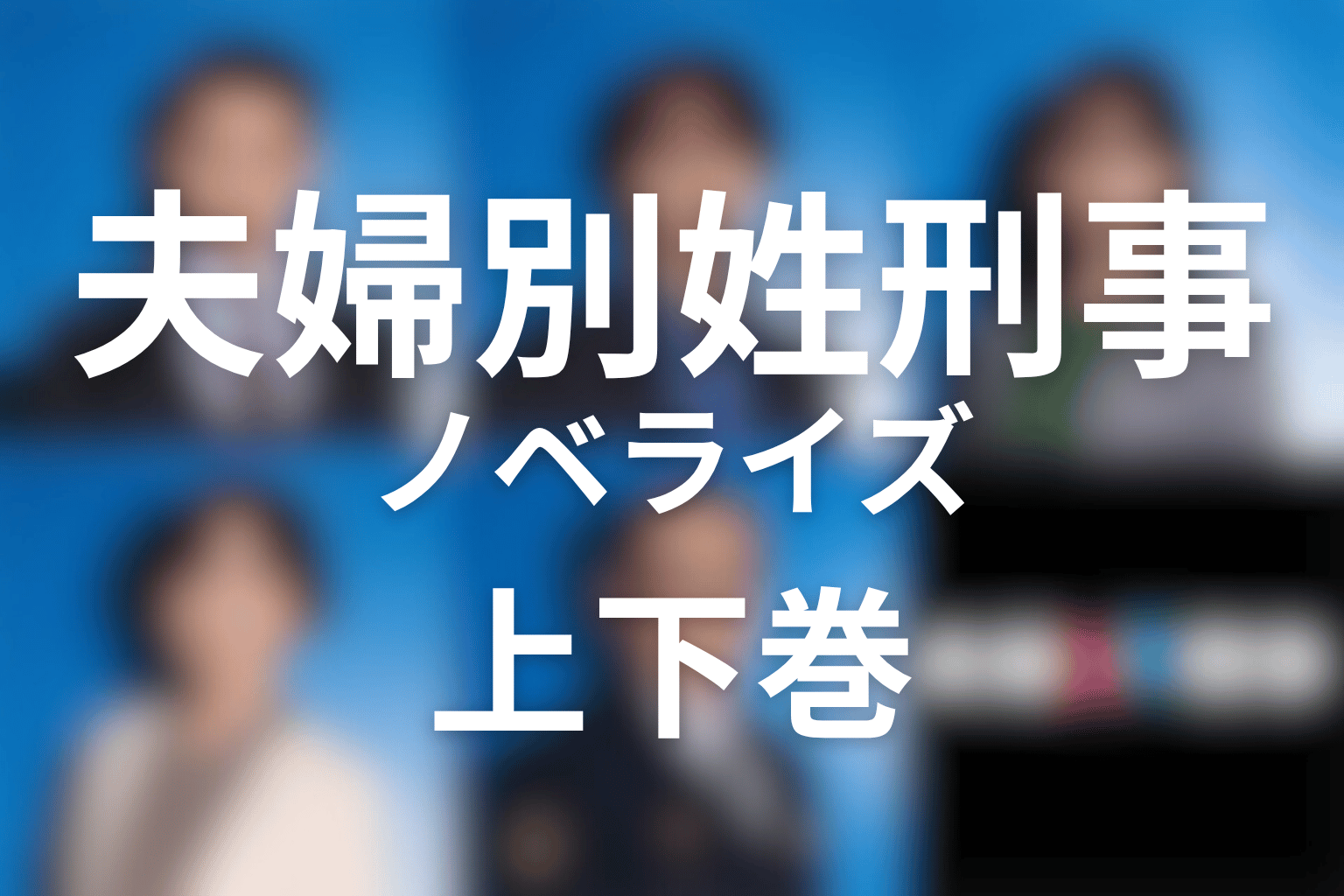 夫婦別姓刑事のノベライズは上下巻