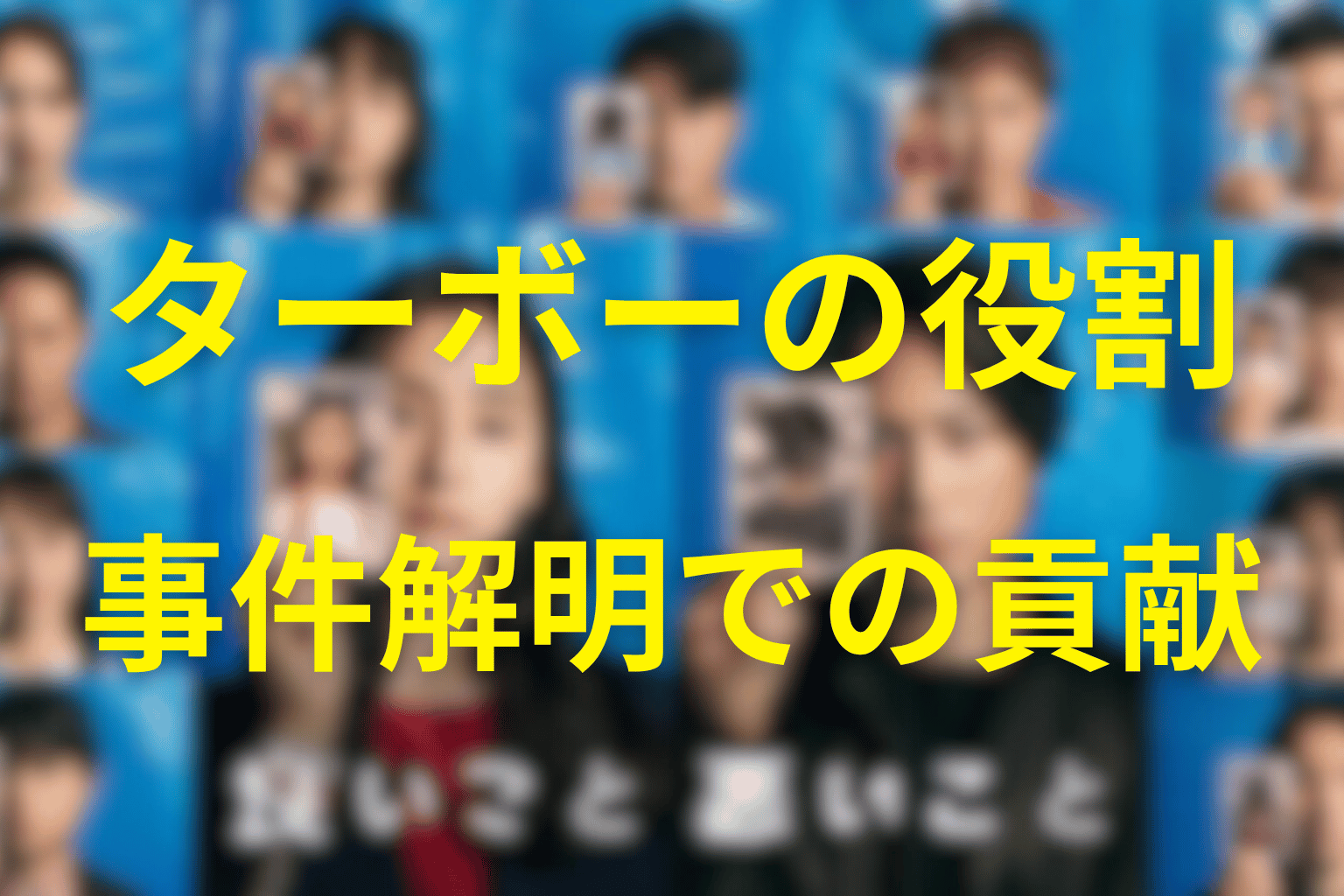 ターボーが事件解明で担った役割