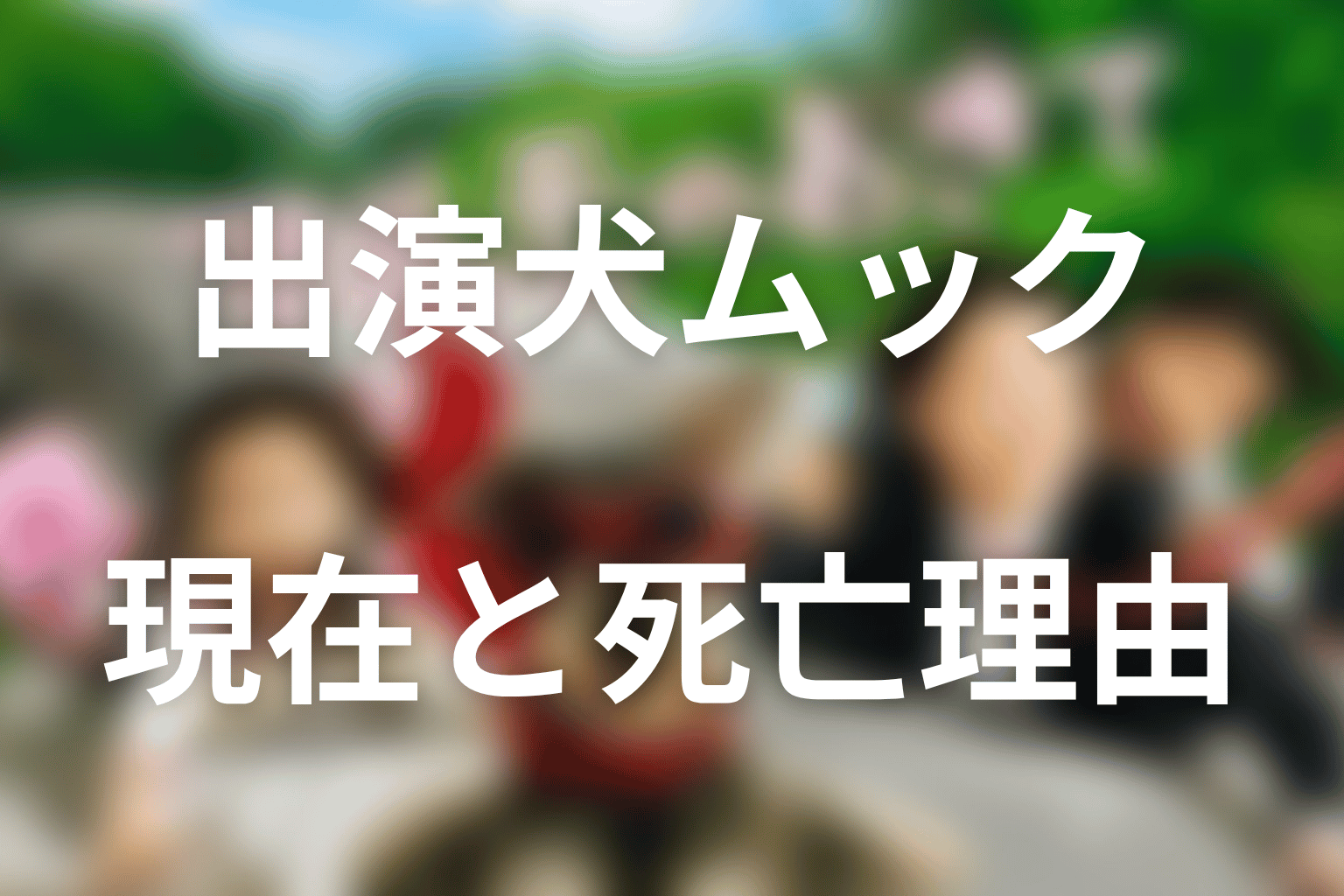 実在した出演犬ムックの現在と死亡理由