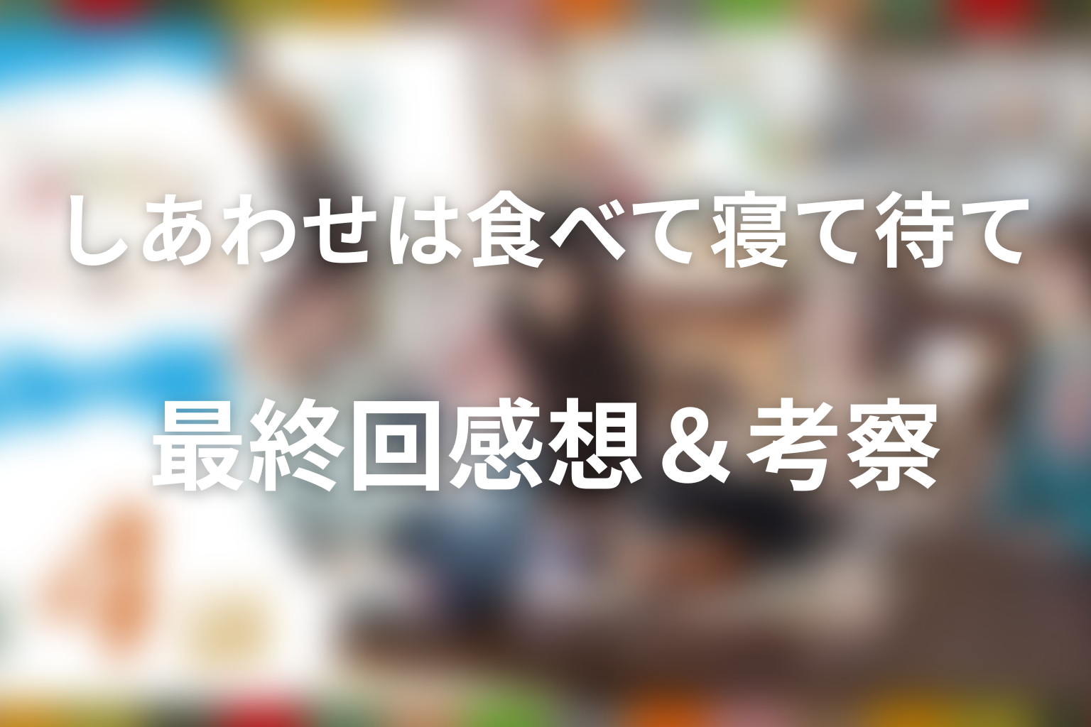 しあわせは食べて寝て待て 9話 感想・考察画像