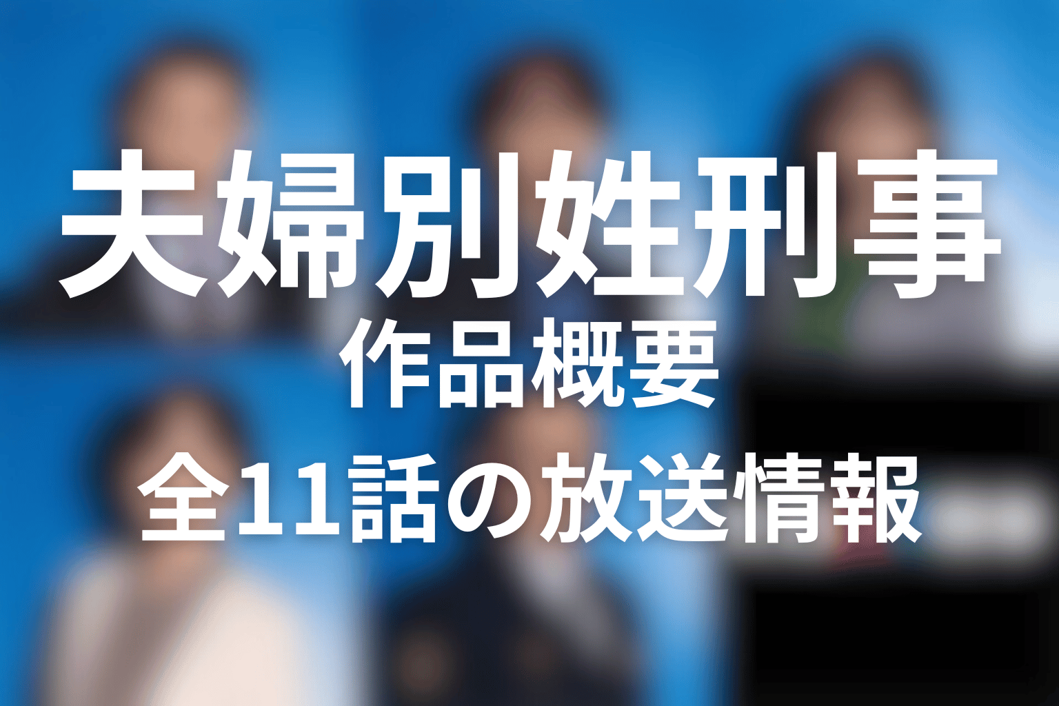 ドラマ『夫婦別姓刑事』の作品概要