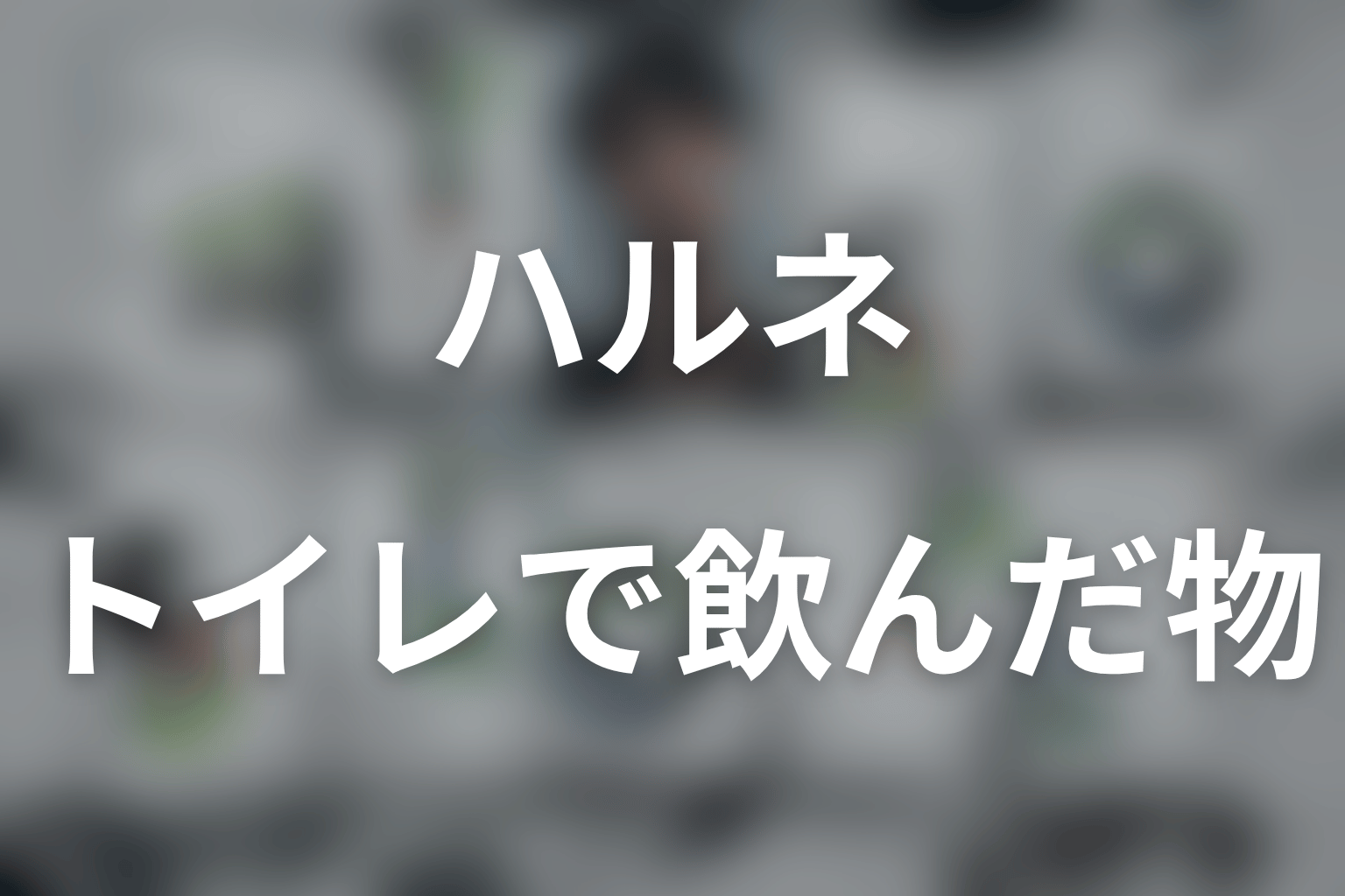 ハルネがトイレで飲んだ物は何？睡眠薬との関係