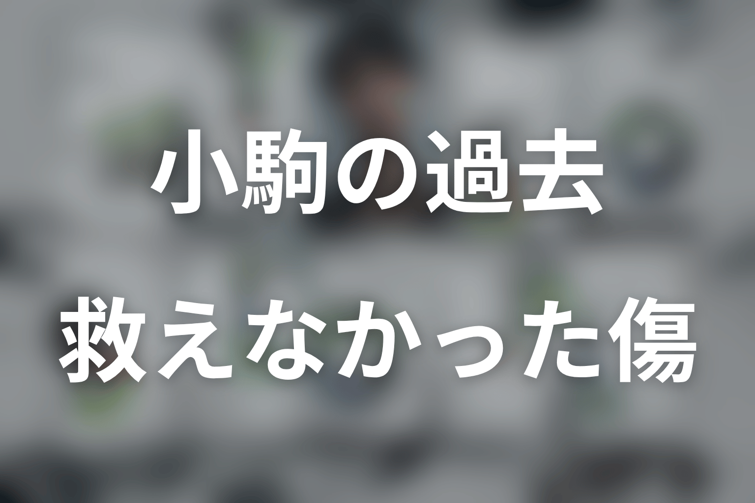 小駒が田畠を救えなかった意味